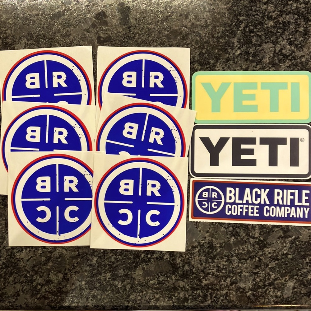 Yeti and Black Rifle Coffee stickers!!!